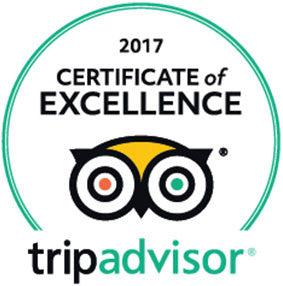 Certificate of Excellence on TripAdvisor